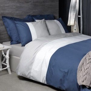 Twijfelaar Dommelin Padua Zilver-Blauw dekbedovertrek
