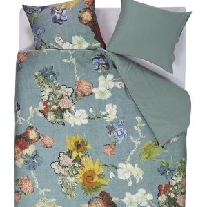 Twijfelaar Beddinghouse x Van Gogh Museum Partout des Fleurs dekbedovertrek Green