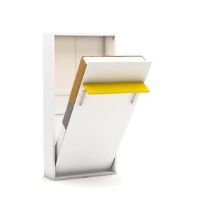 1-persoons opklapbed zonder bureau - Happy - geel - Koudschuim matras HR60 - tot 120 KG