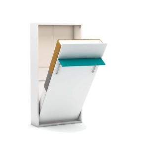 Eenpersoons opklapbed zonder bureau - Happy - Turquoise - Koudschuim matras HR60 - tot 120 KG