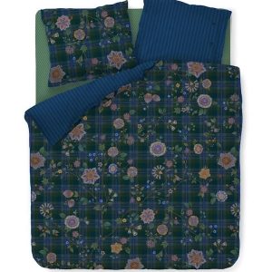 Twijfelaar Pip Studio Flores Felices Donkerblauw dekbedovertrek