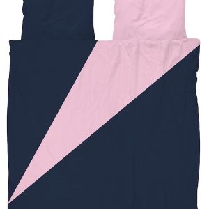 Twijfelaar Snurk Colorblock Navy-Pink dekbedovertrek