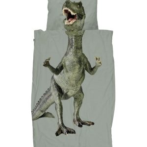 Twijfelaar Snurk Dino Jurassic Green dekbedovertrek