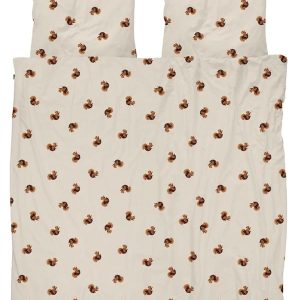 Twijfelaar Snurk Squirrels Beige dekbedovertrek
