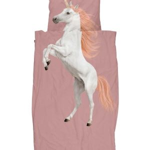 Twijfelaar Snurk Unicorn Dusty Pink dekbedovertrek