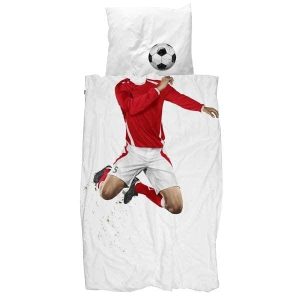 Twijfelaar Snurk Soccer Champ red dekbedovertrek