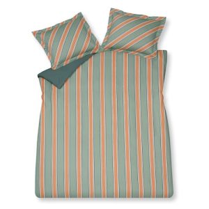 Twijfelaar Vandyck Preppy Stripe smoke green dekbedovertrek