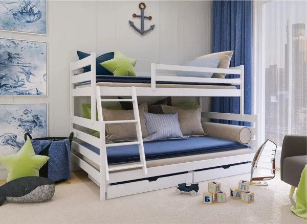 Stapelbed met Lade Faas - 3-persoons