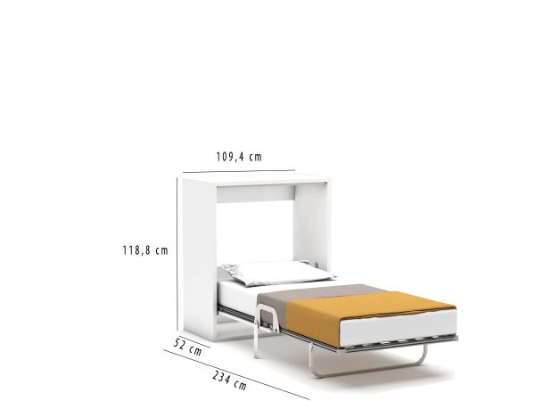 Eenpersoons opklapbed Capsule - Koudschuim matras HR60 - tot 120 KG