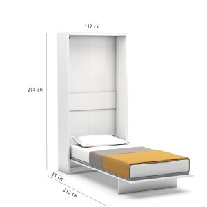 Eenpersoons opklapbed zonder bureau - Happy - Koudschuim matras HR60 - tot 120 KG