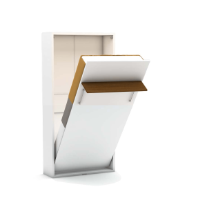 Eenpersoons opklapbed zonder bureau - Happy - Houtlook - Koudschuim matras HR60 - tot 120 KG