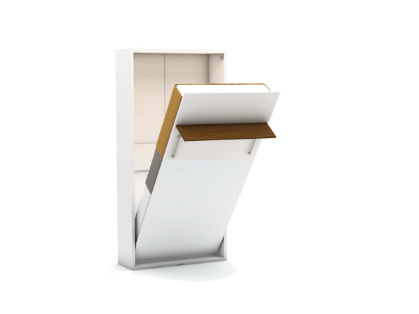 Eenpersoons opklapbed zonder bureau - Happy - Houtlook - Koudschuim matras HR60 - tot 120 KG