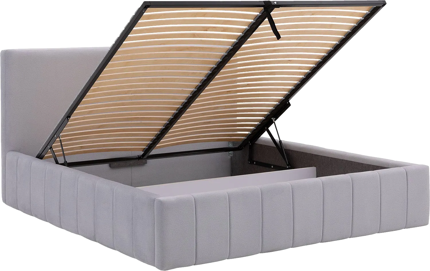 Goossens Bedframe Carte, 160 x 200 cm met storage, met 2x lattenbodem