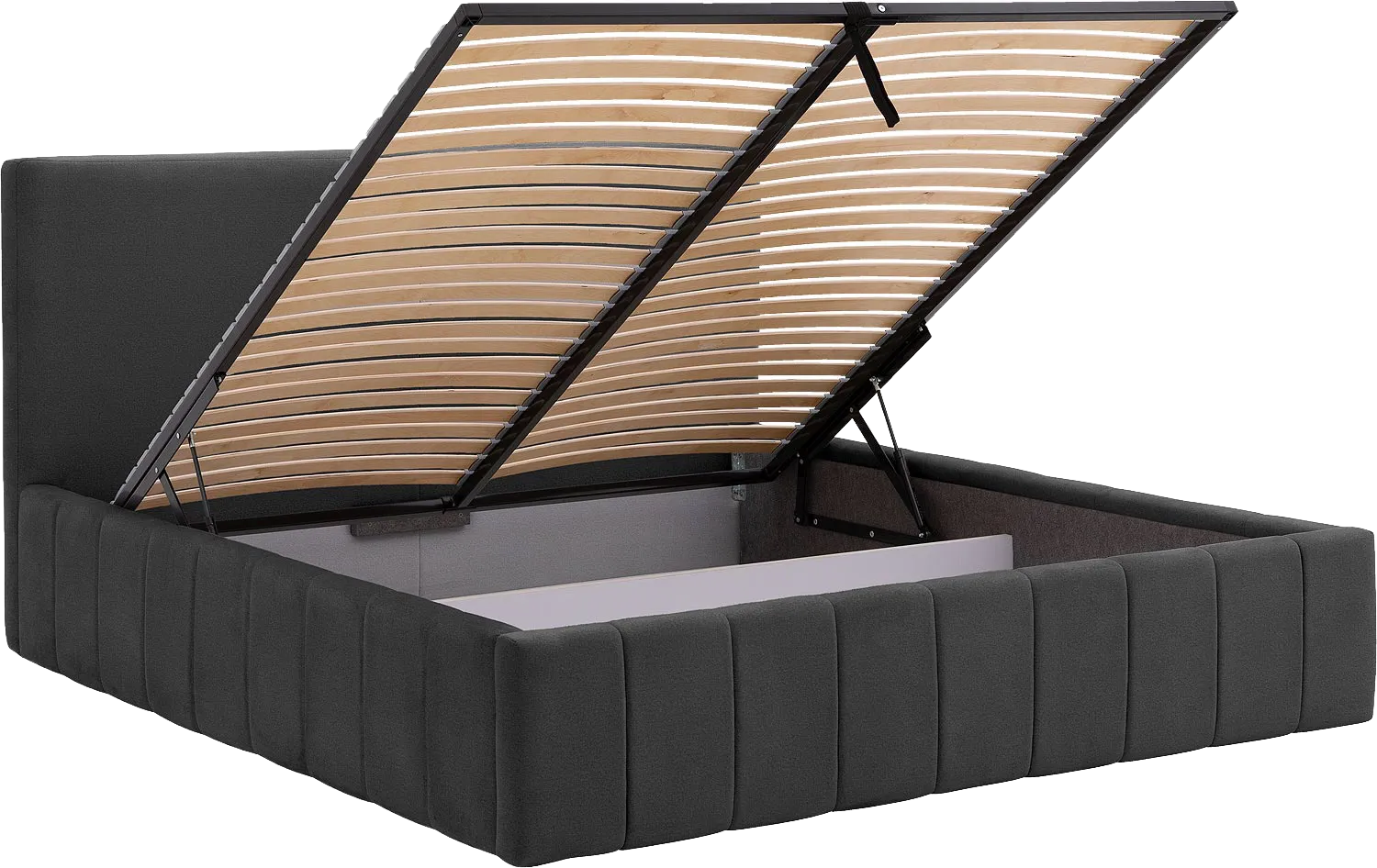 Goossens Bedframe Carte, 160 x 200 cm met storage, met 2x lattenbodem