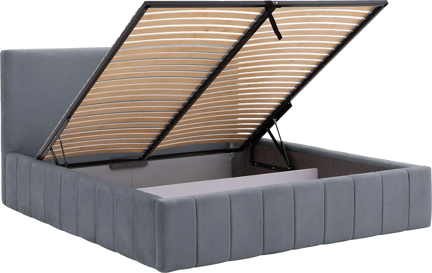Goossens Bedframe Carte, 160 x 200 cm met storage, met 2x lattenbodem
