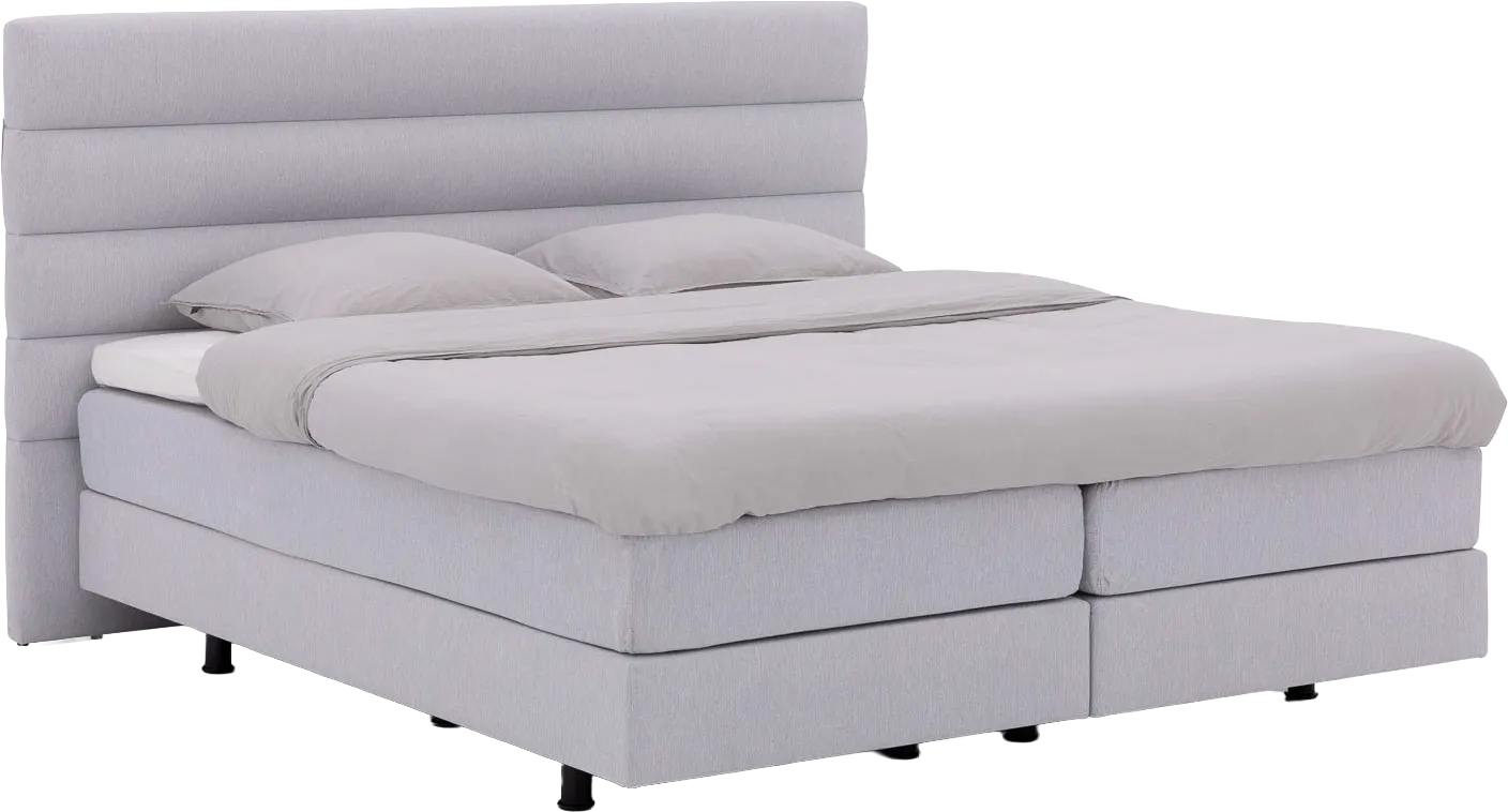 Goossens Boxspring Compleet Quatro Compleet, Vlak 140 x 200 cm box (=2x70cmx200cm) 2x matras gestoffeerd pocketv. 2x hoes, 1x topper joy deluxe