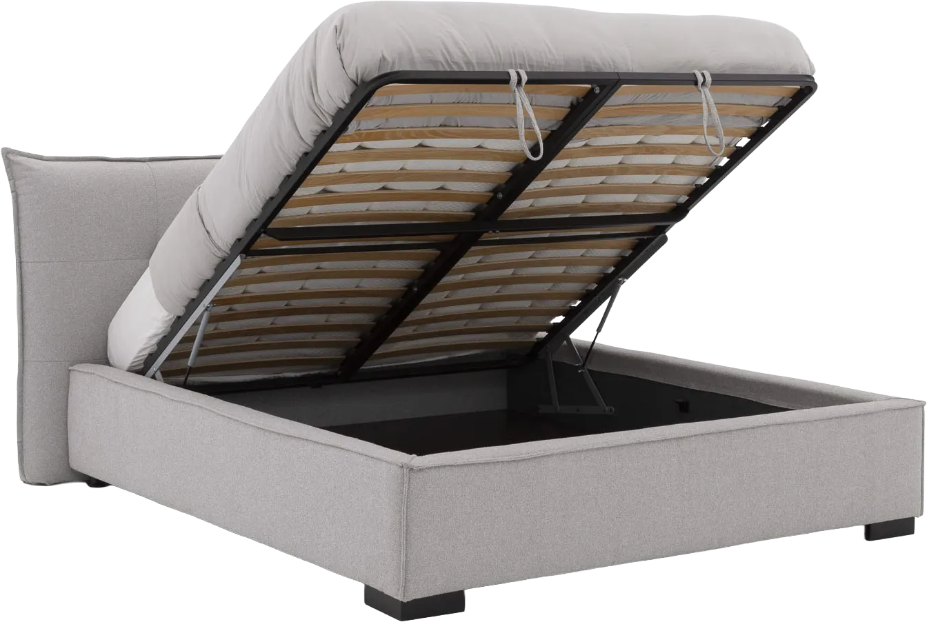 Goossens Gestoffeerd Bedframe Bolzano Storage, 160 x 220 cm met storage, met 2x lattenbodem