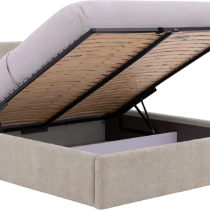 Goossens Bedframe Mysen Storage, 140 x 200 cm met storage hoofdbord 111 cm hoog, met 2x lattenbodem