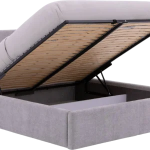 Goossens Bedframe Mysen Storage, 160 x 200 cm met storage hoofdbord 111 cm hoog, met 2x lattenbodem