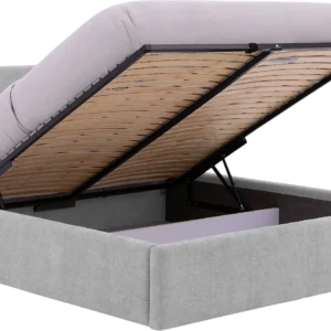 Goossens Bedframe Mysen Storage, 160 x 200 cm met storage hoofdbord 111 cm hoog, met 2x lattenbodem