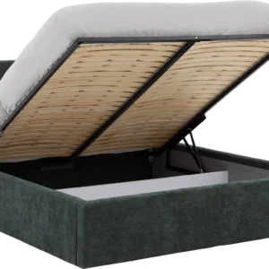 Goossens Bedframe Mysen Storage, 160 x 200 cm met storage hoofdbord 111 cm hoog, met 2x lattenbodem