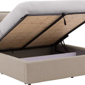 Goossens Gestoffeerd Bedframe Canon, 140 x 200 cm met storage, met 2x lattenbodem