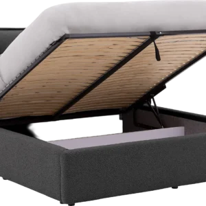 Goossens Gestoffeerd Bedframe Canon, 140 x 200 cm met storage, met 2x lattenbodem