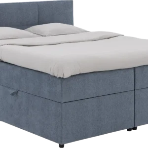 Goossens Basic Boxspring Compleet Store Storage Box, Vlak 160 x 200 cm (=2x 80 x 200 cm) met hoofdbord zonder voetbord incl. 2x matras