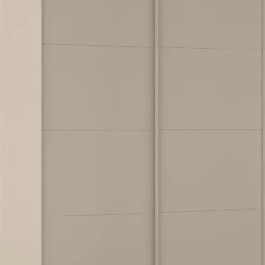 Goossens Excellent Kledingkast Finca Mat Glas, Slaapkamerkast 160 cm breed, 236 cm hoog, 2x 4 paneel glas schuifdeuren