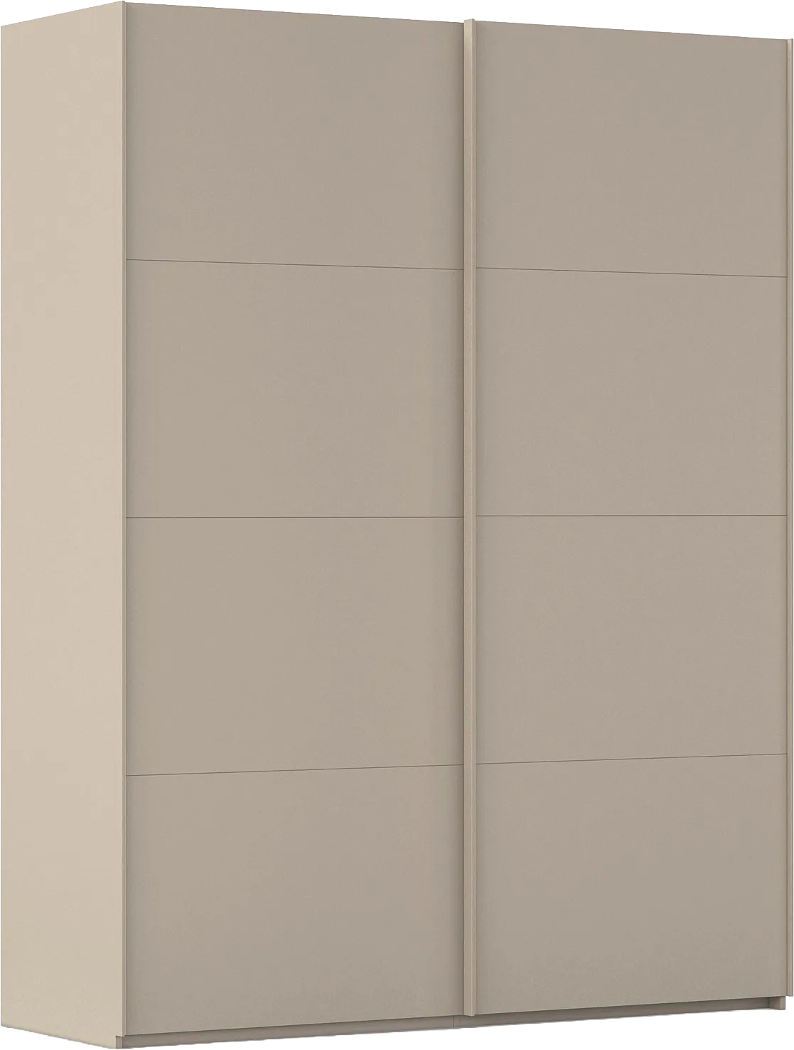 Goossens Excellent Kledingkast Finca Mat Glas, Slaapkamerkast 160 cm breed, 236 cm hoog, 2x 4 paneel glas schuifdeuren
