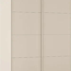 Goossens Excellent Kledingkast Finca Mat Glas, Slaapkamerkast 160 cm breed, 236 cm hoog, 2x 4 paneel glas schuifdeuren