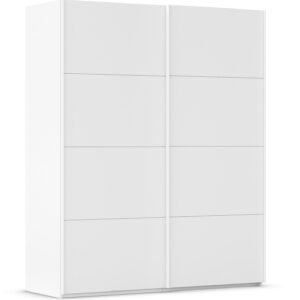 Goossens Excellent Kledingkast Finca Mat Glas, Slaapkamerkast 160 cm breed, 223 cm hoog, 2x 4 paneel glas schuifdeuren