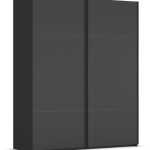 Goossens Excellent Kledingkast Finca Mat Glas, Slaapkamerkast 160 cm breed, 223 cm hoog, 2x 4 paneel glas schuifdeuren