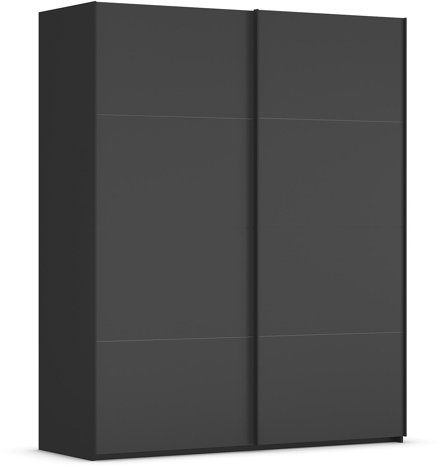 Goossens Excellent Kledingkast Finca Mat Glas, Slaapkamerkast 160 cm breed, 223 cm hoog, 2x 4 paneel glas schuifdeuren
