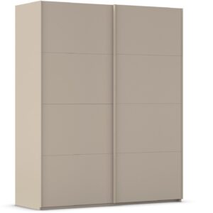 Goossens Excellent Kledingkast Finca Mat Glas, Slaapkamerkast 160 cm breed, 223 cm hoog, 2x 4 paneel glas schuifdeuren