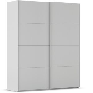 Goossens Excellent Kledingkast Finca Mat Glas, Slaapkamerkast 160 cm breed, 223 cm hoog, 2x 4 paneel glas schuifdeuren