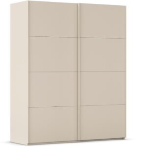 Goossens Excellent Kledingkast Finca Mat Glas, Slaapkamerkast 160 cm breed, 223 cm hoog, 2x 4 paneel glas schuifdeuren
