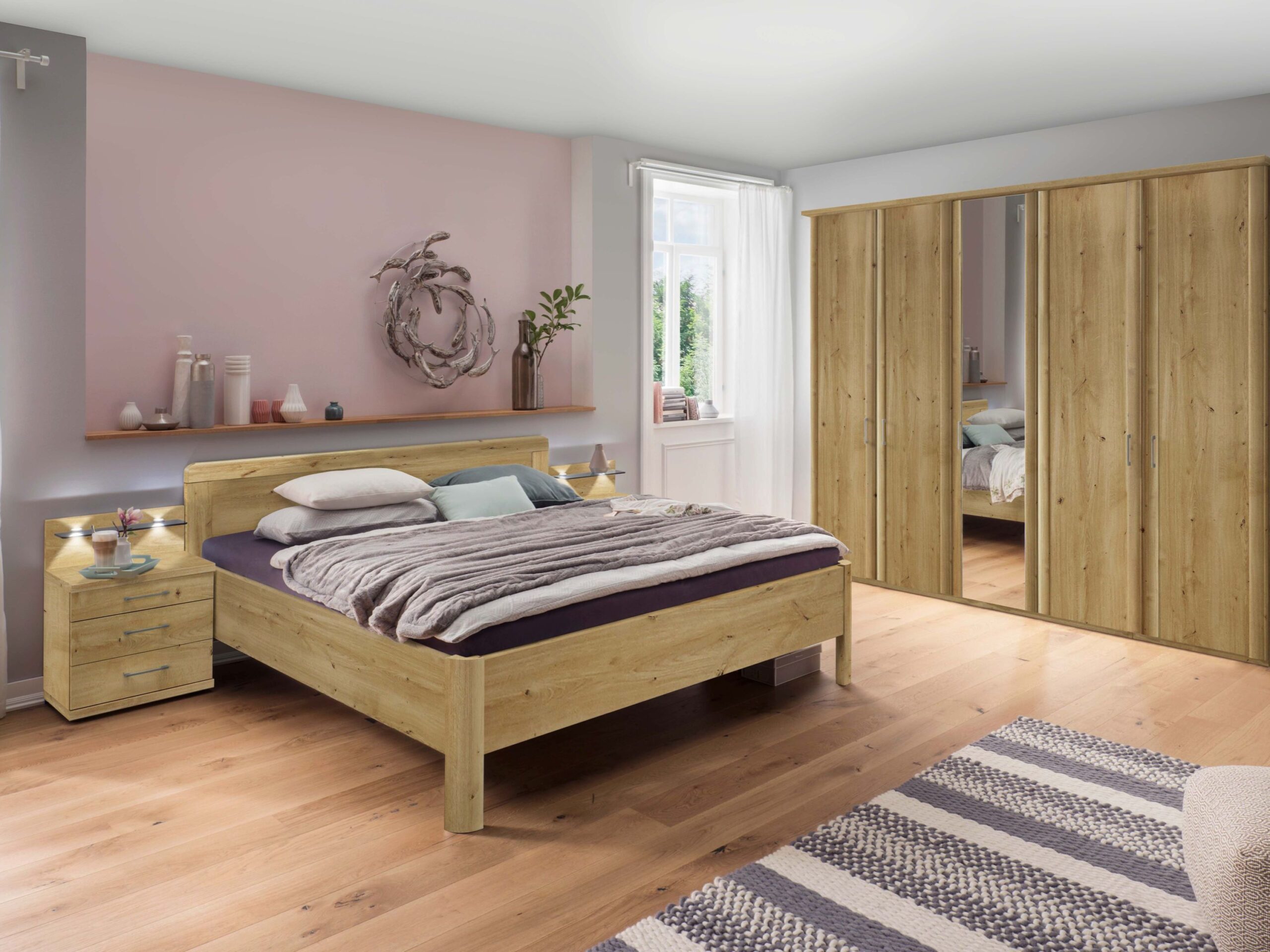Bed Barcelona | 120 x 210 cm | Imitatie Bianco Eiken