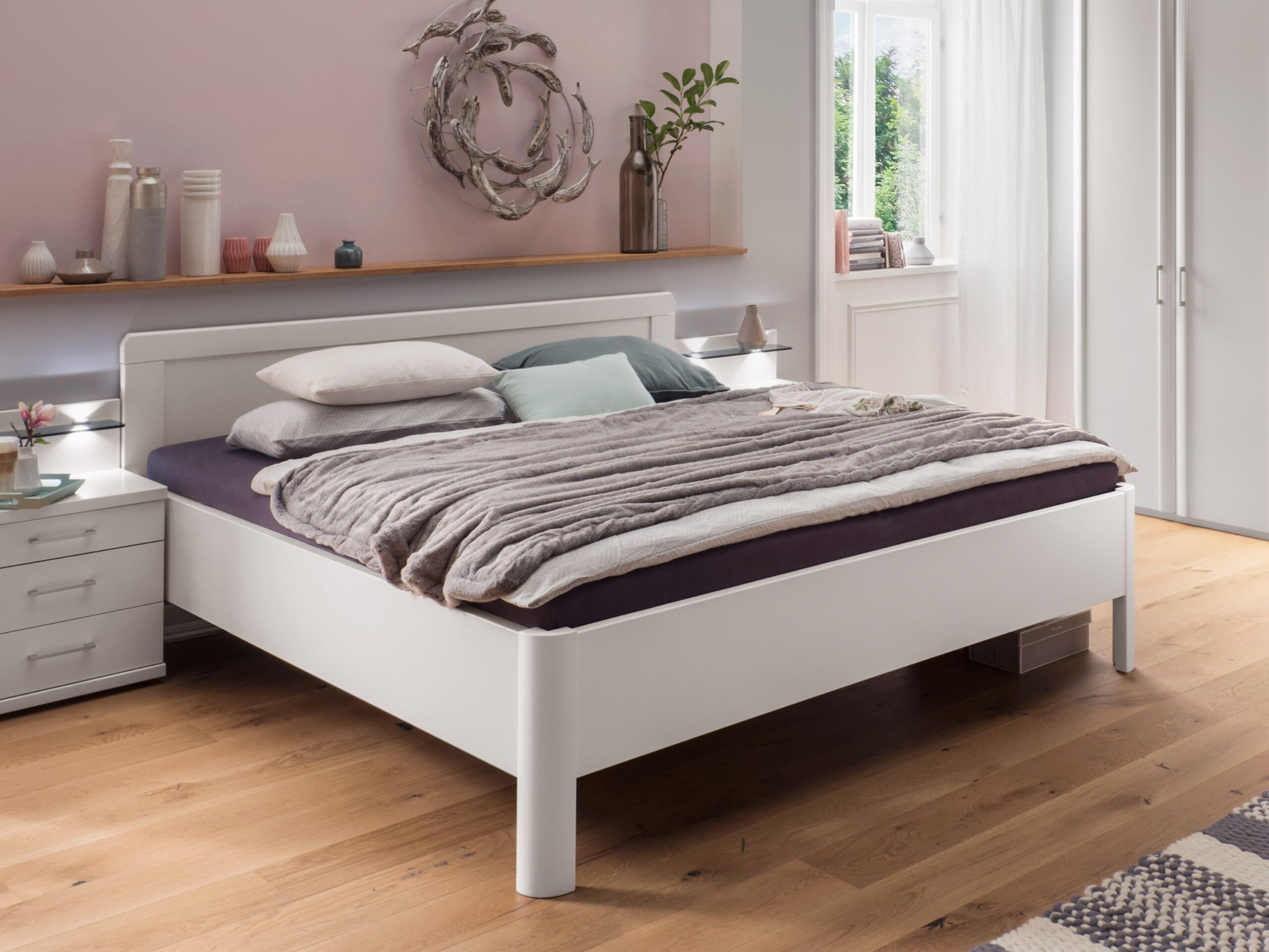 Bed Barcelona voorraad | 140 x 200 cm | Alpine wit