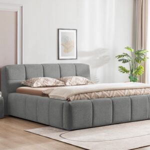 Bed Brugge | 160 x 200 cm | Cyber 573, asgrijs