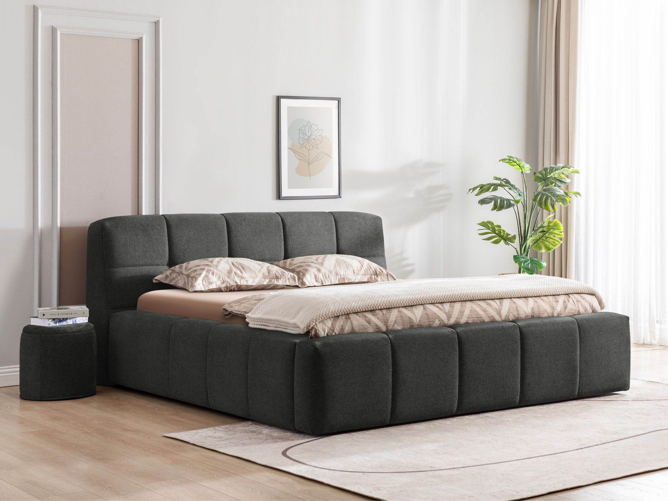 Bed Brugge | 160 x 200 cm | Cyber 572, grafiet
