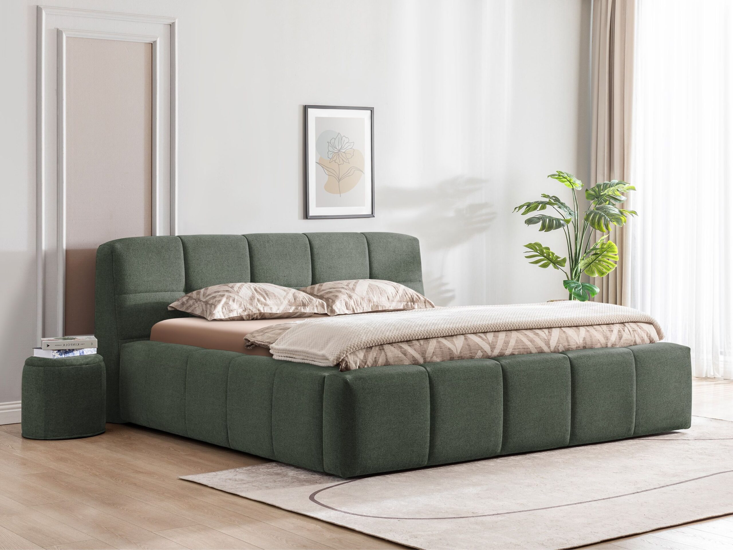 Bed Brugge | 160 x 210 cm | Cyber 583, kaki