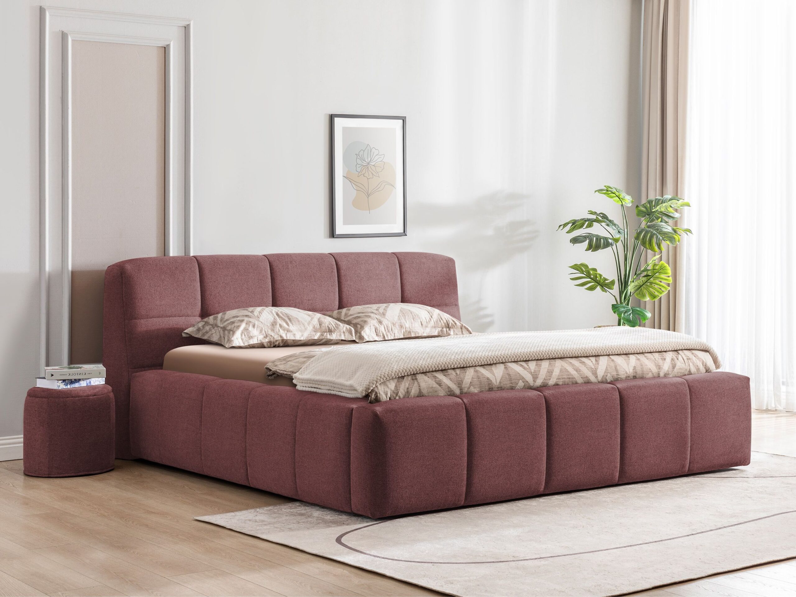 Bed Brugge | 140 x 200 cm | Cyber 581, oudroze