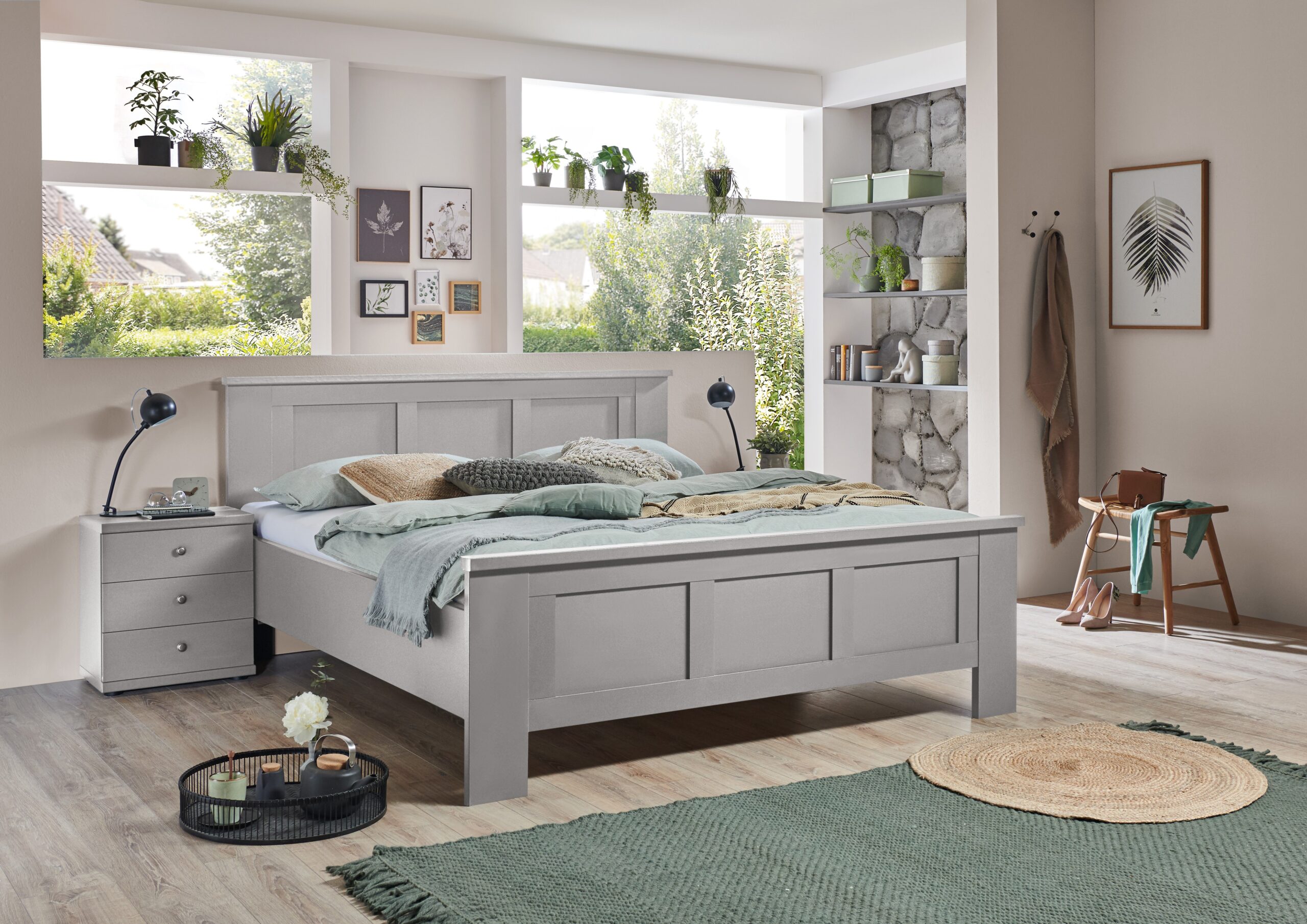 Bed Celta | 140 x 220 cm | Kiezelgrijs decor
