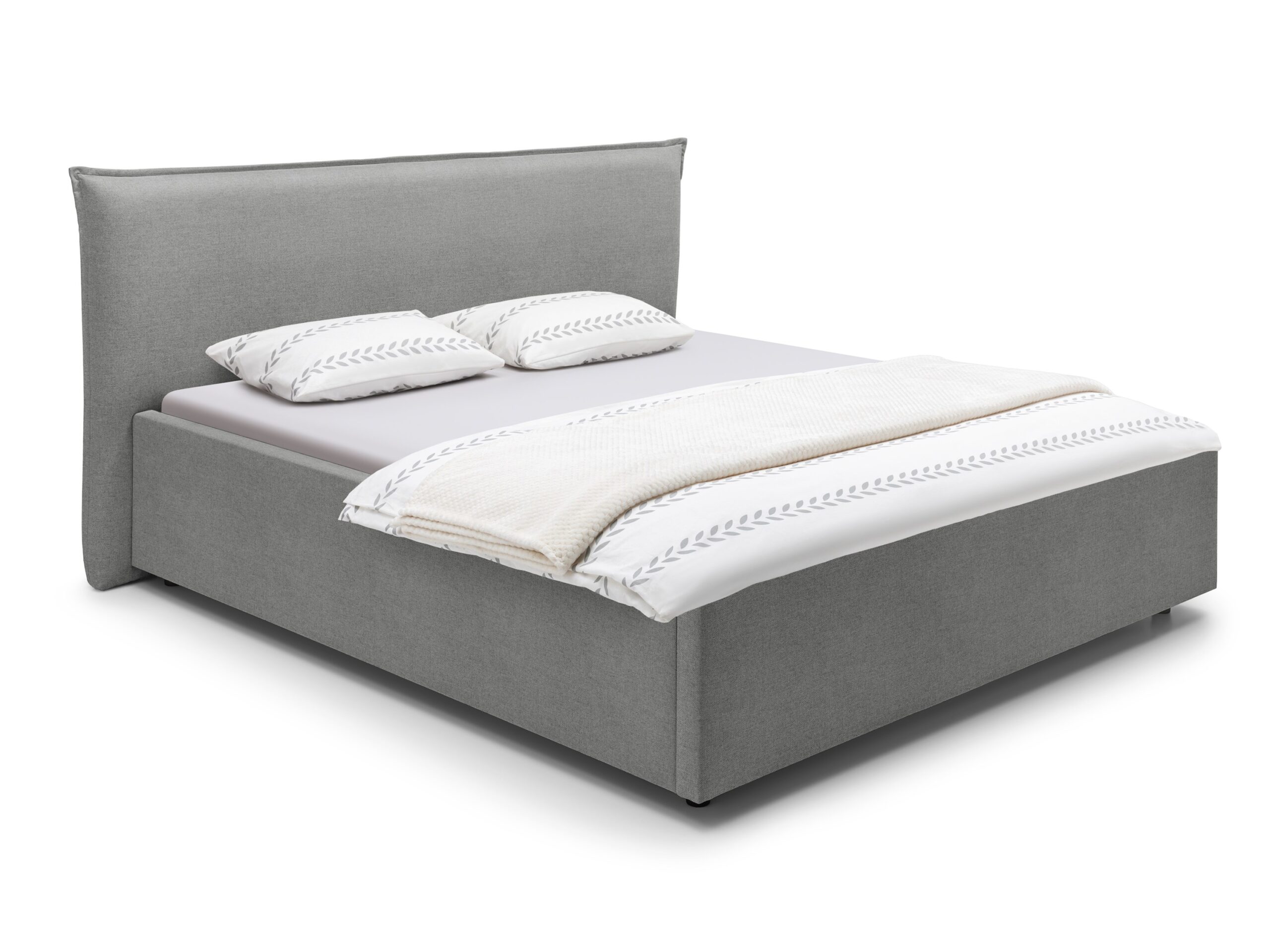 Bed Lommel | 140 x 200 cm | Cyber 573, asgrijs