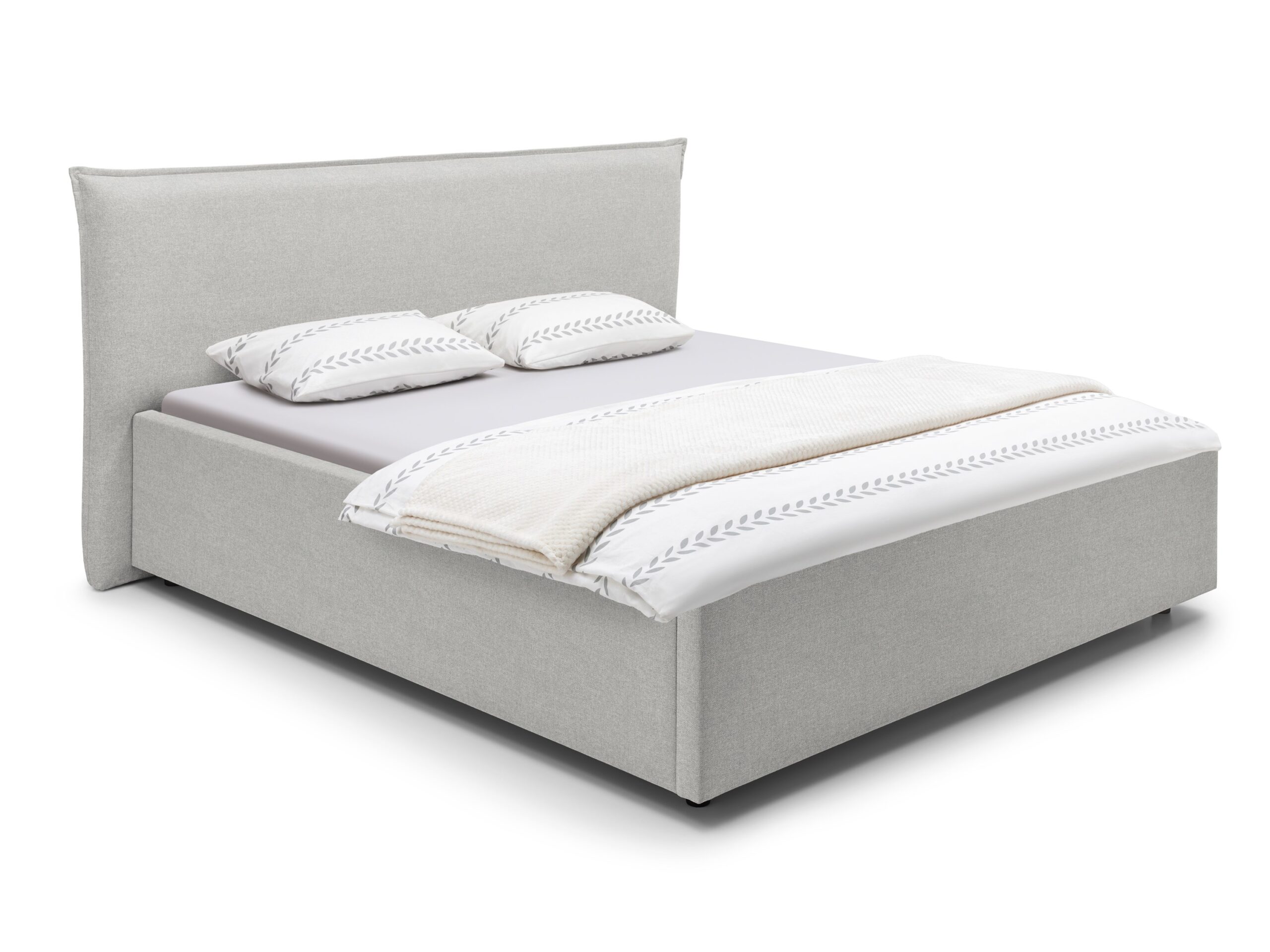 Bed Lommel | 120 x 200 cm | Cyber 574, lichtgrijs