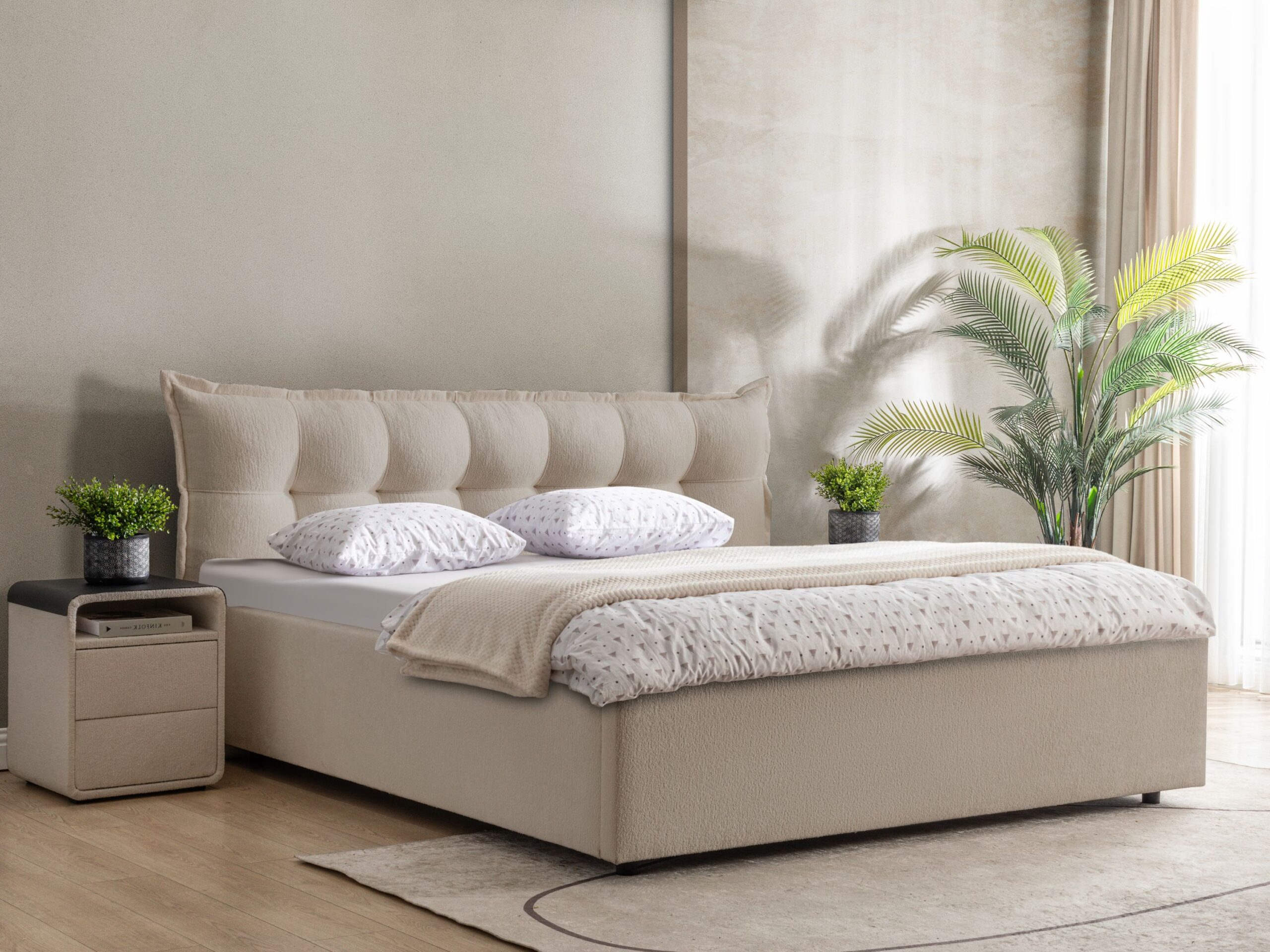 Bed Luik voorraad | 120 x 210 cm | Sino | Ecru