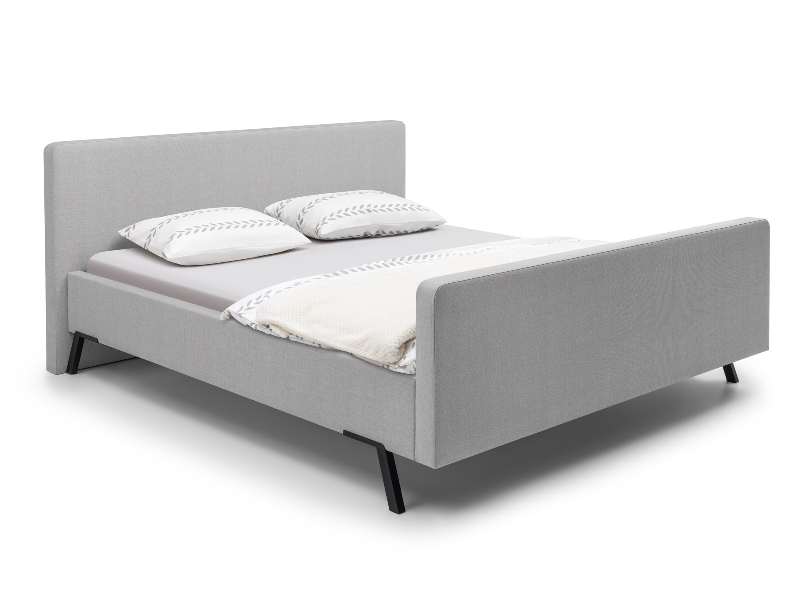 Bed Melle | 160 x 210 cm | Cape 457, lichtgrijs