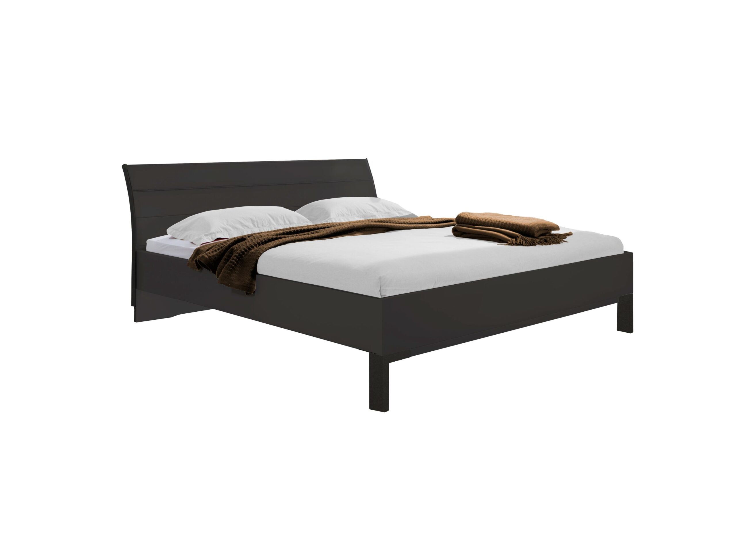 Bed Rota | houten hoofdbord | 2-persoons | 140 x 200 cm | grafiet decor
