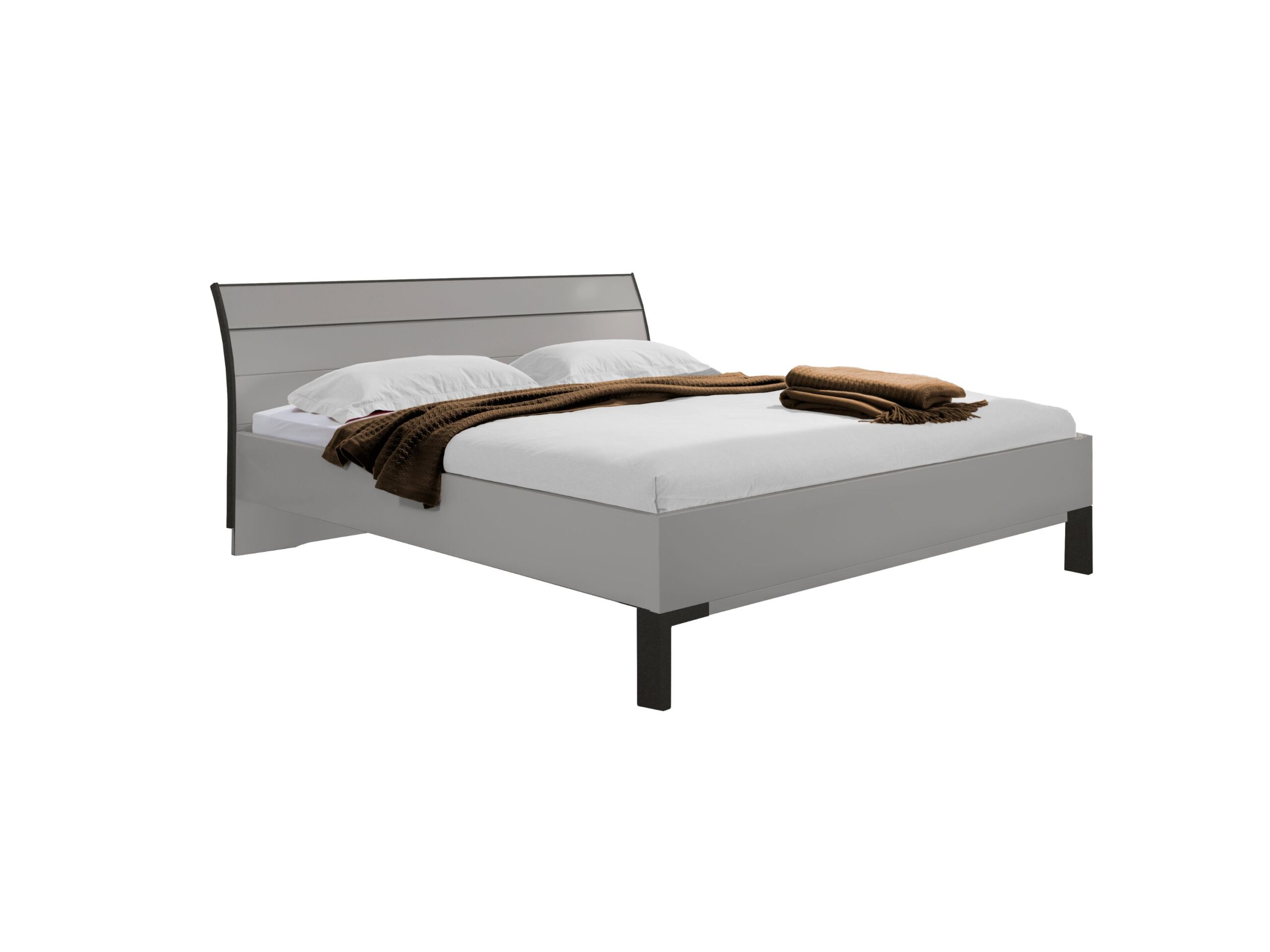 Bed Rota | houten hoofdbord | 2-persoons | 140 x 220 cm | kiezelgrijs decor